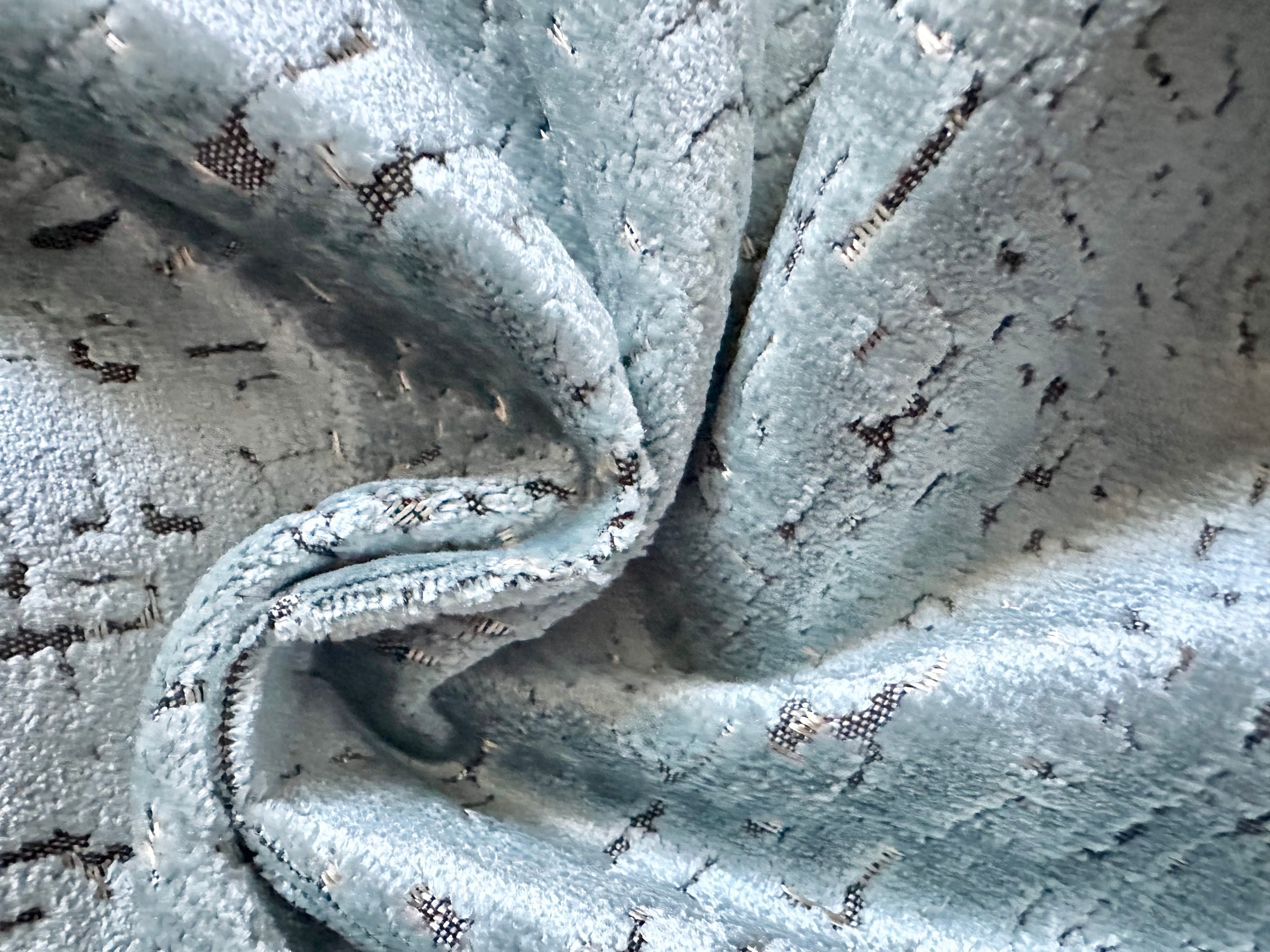 Modern must blue velvet fabric