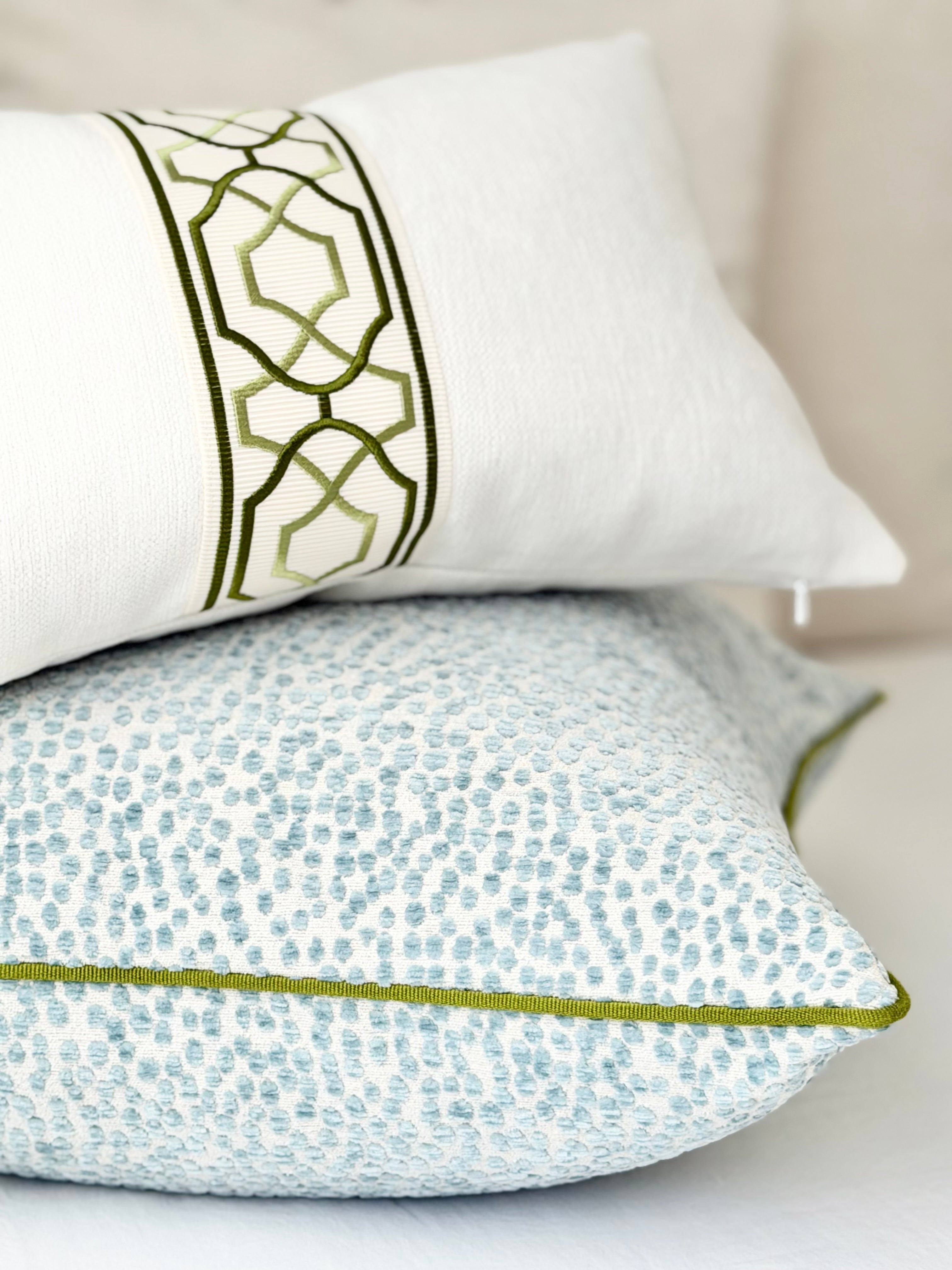 White Chenille Snow Pillow Cover