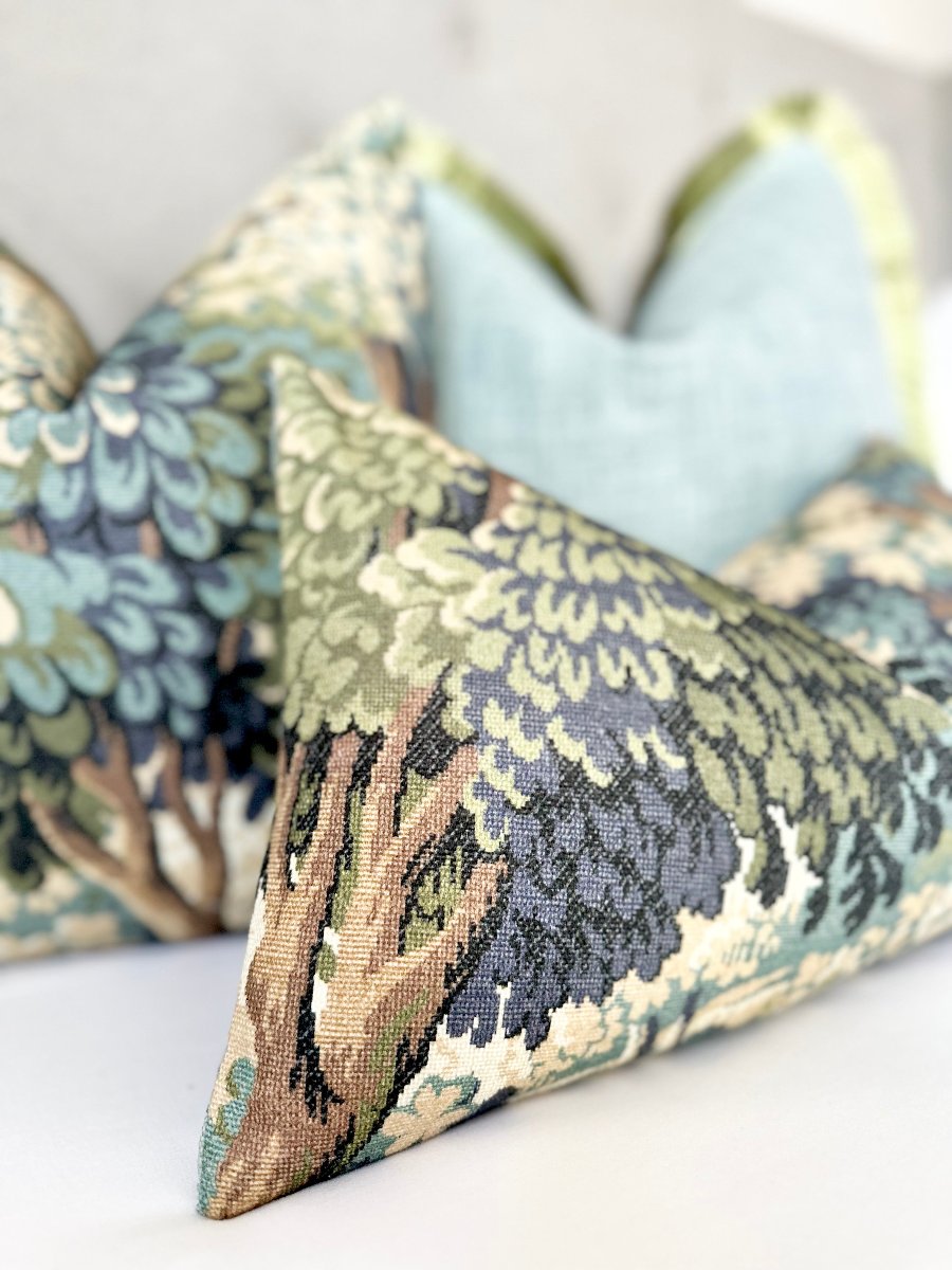 Forest print accent pillow CONCELLI DECOR - Main Image