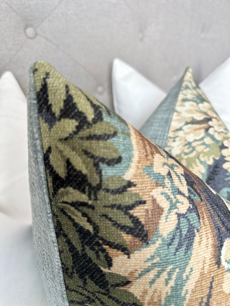Forest print accent pillow