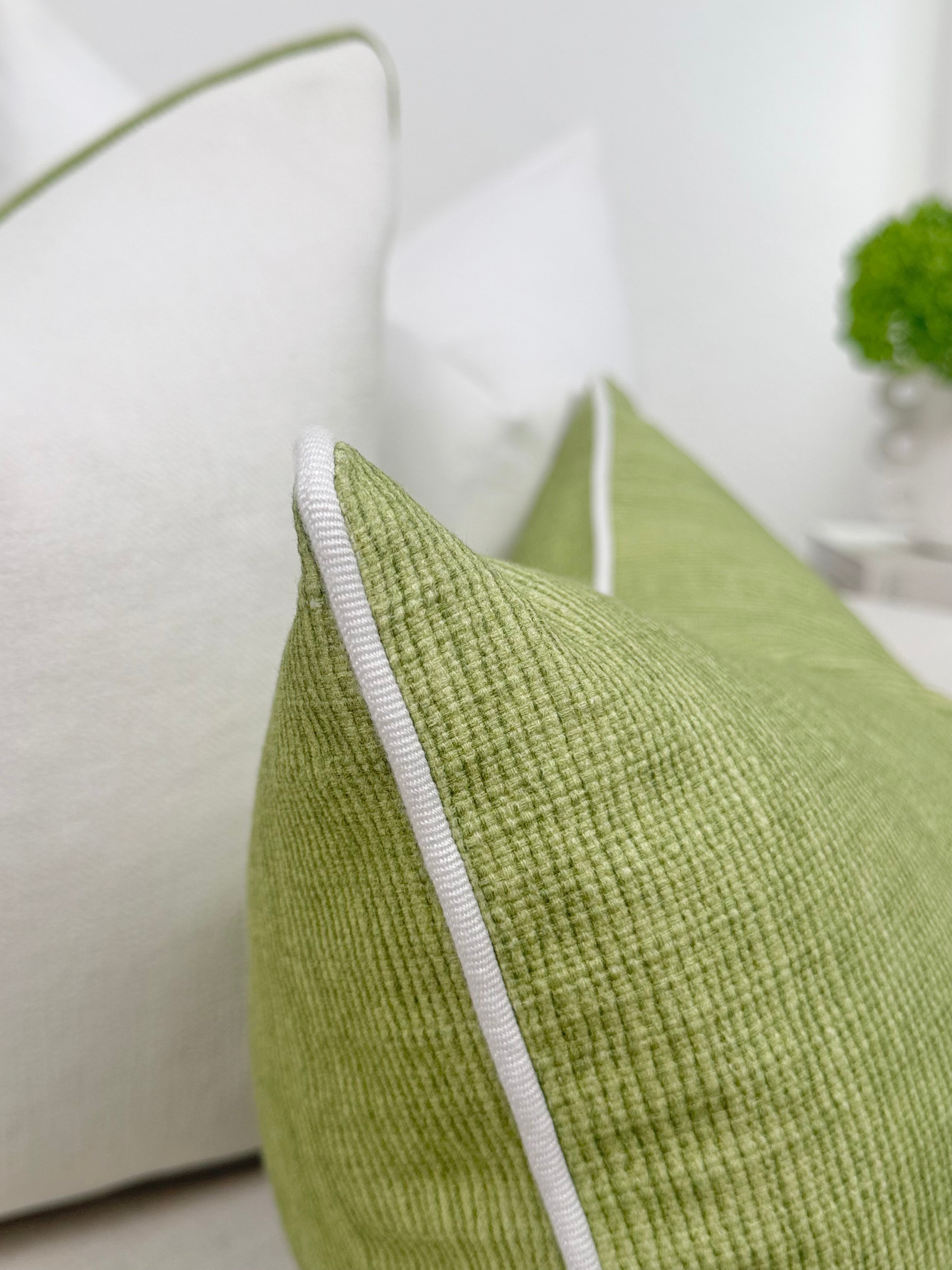 Lime green Throw Pillow Cover
