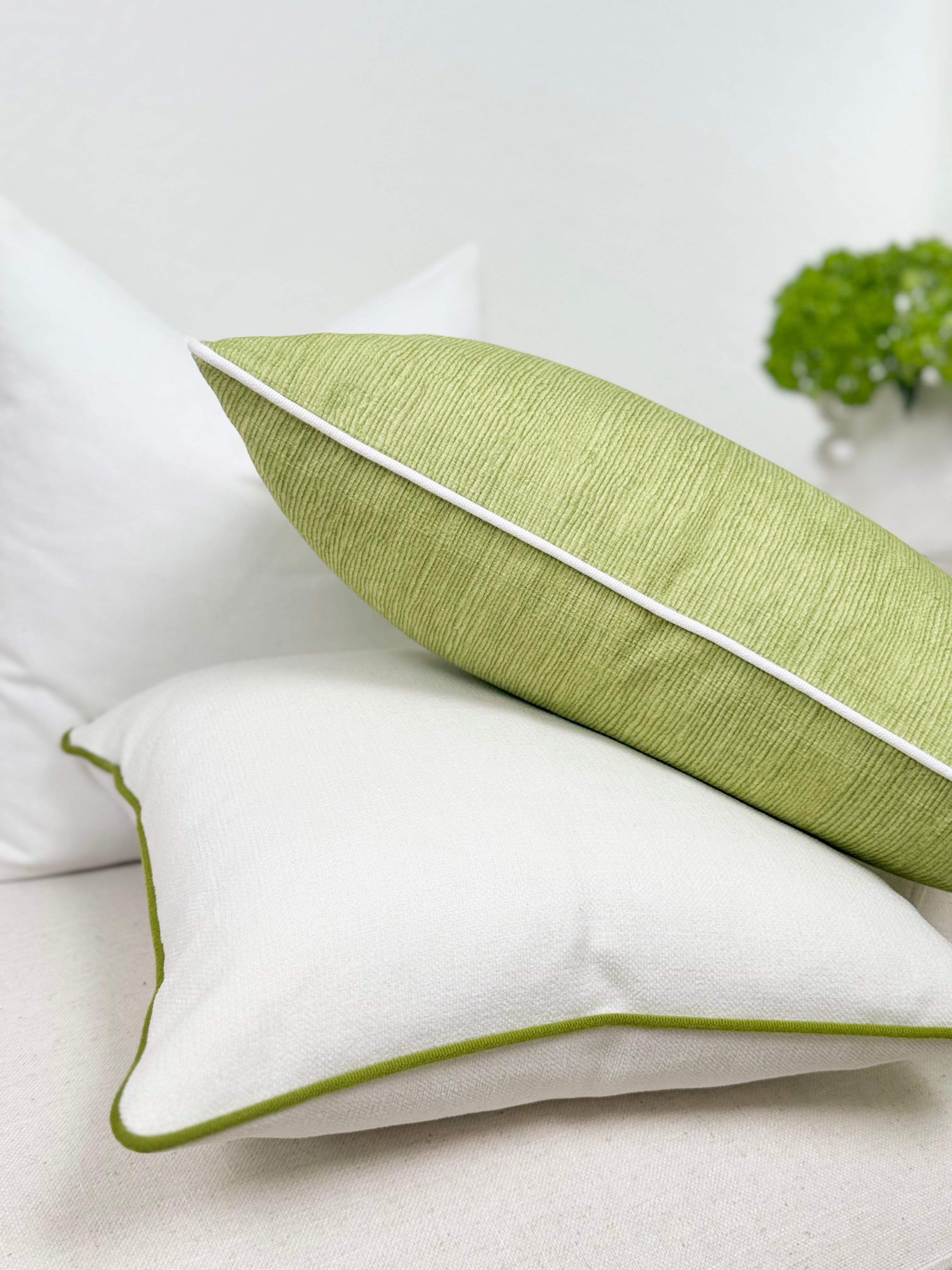 Lime green Throw Pillow Cover