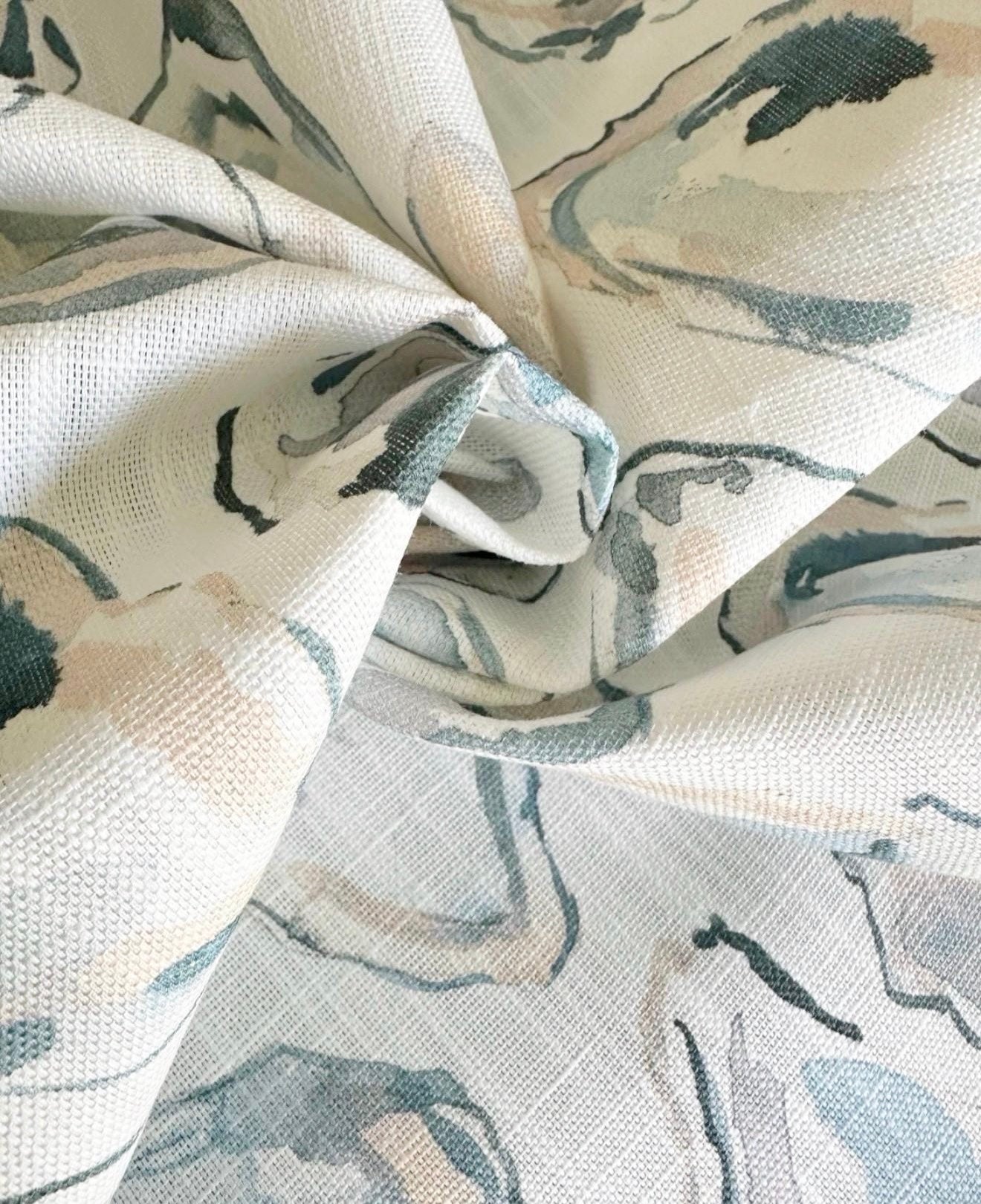 Oyster print fabric sample