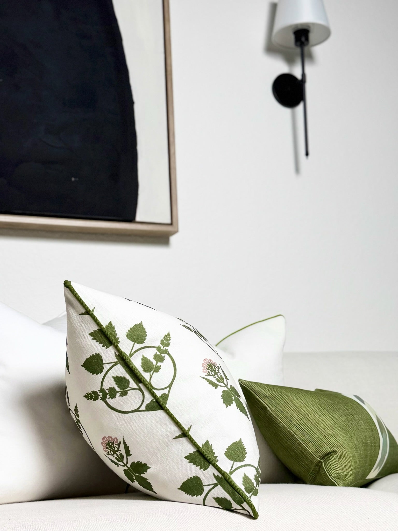 Botanical Throw Pillow Verdant