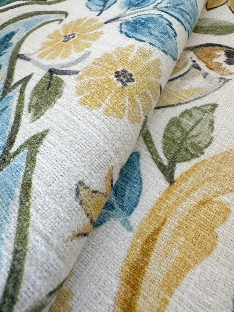 Floral bird print throw pillow cover