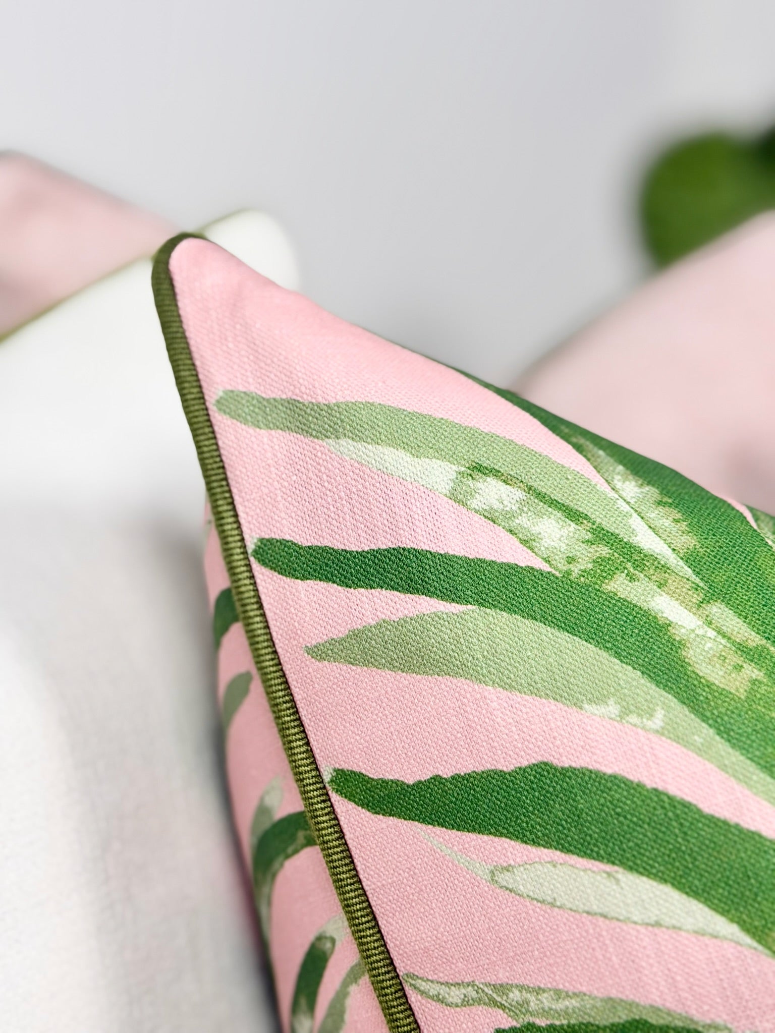 Pink Tropical Throw Pillow Cover Kelly